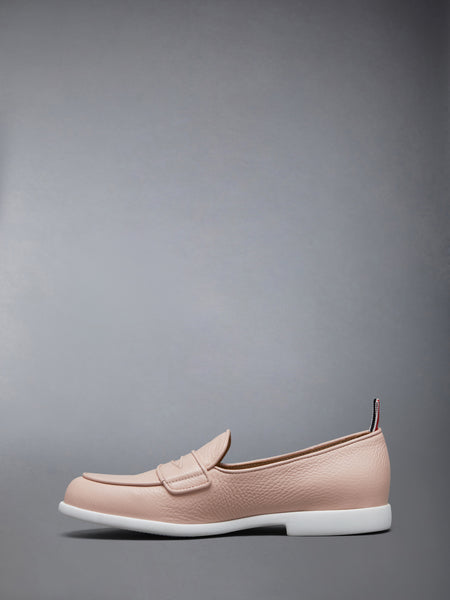 DEERSKIN LEATHER VARSITY LOAFER LIGHT PINK