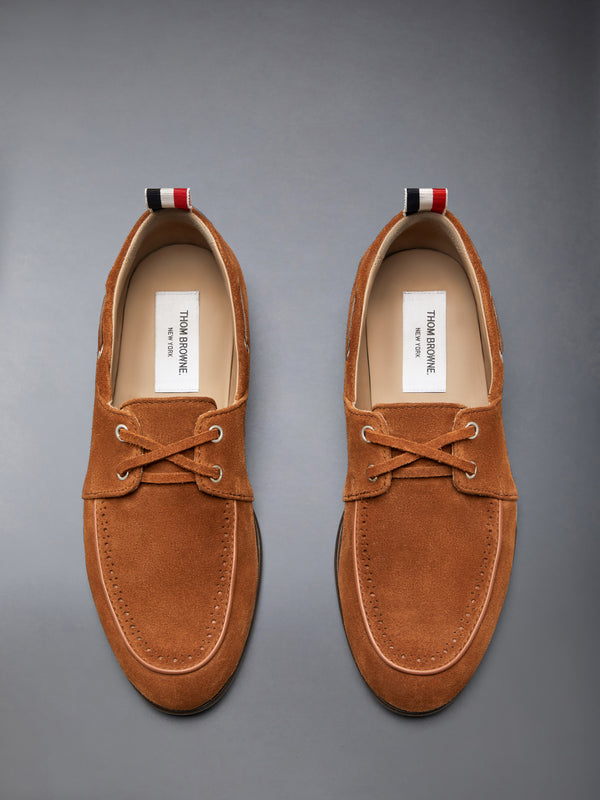 SUEDE FLEX LEATHER SOLE BOAT SHOE - image 5