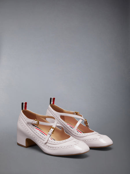 SOFT PATENT LEATHER THOM JOHN 40MM BLOCK HEEL LIGHT PINK