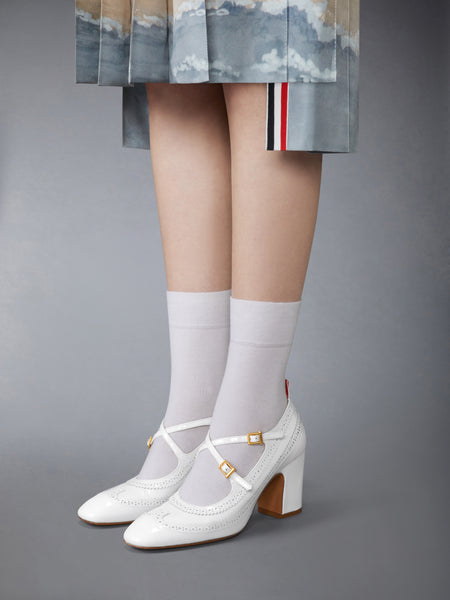 LEATHER CRISS CROSS THOM JOHN 75MM WHITE