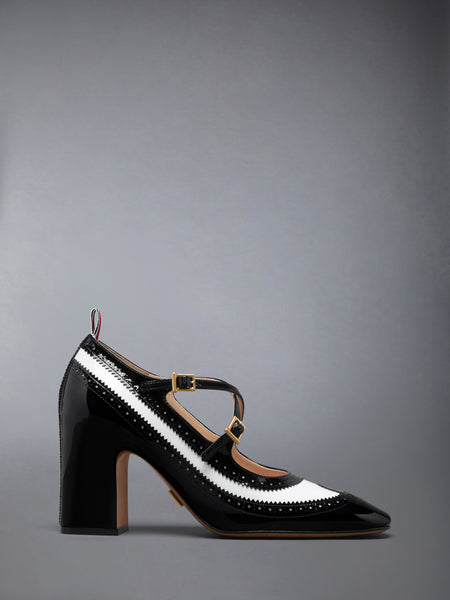 LEATHER CRISS CROSS THOM JOHN 75MM BLK/WHT