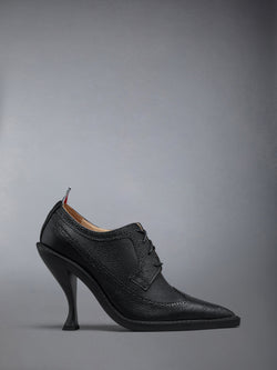PEBBLE GRAIN LONGWING HEELED BROGUE 105MM