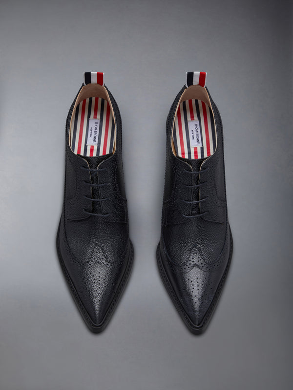 PEBBLE GRAIN LONGWING BROGUE HEEL 105MM - image 5