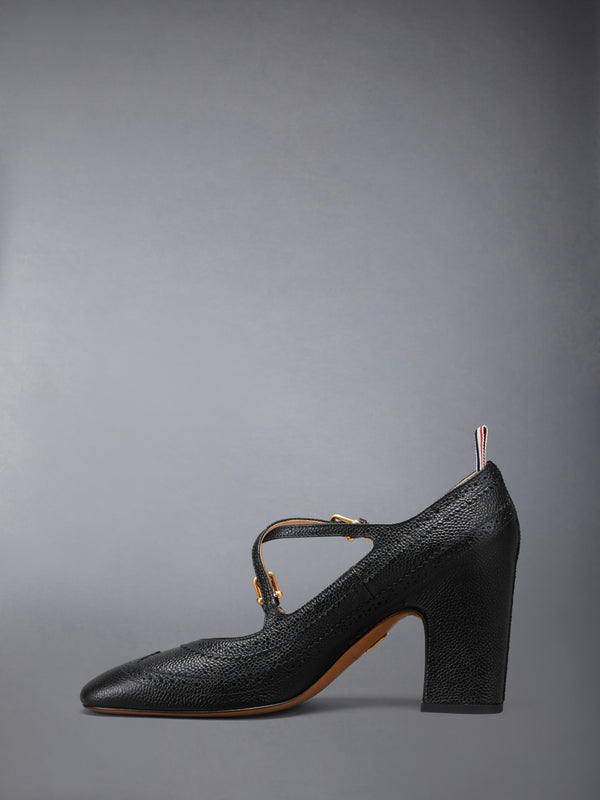 PEBBLE GRAIN CRISS CROSS HEELED THOM JOHN 75MM - image 3