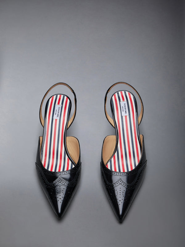 SMOOTH CALF WINGTIP SLINGBACK HEEL 50MM - image 5
