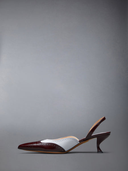 SPAZZOLATO WINGTIP SLINGBACK BURGUNDY