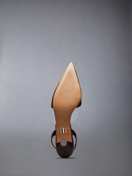 SPAZZOLATO WINGTIP SLINGBACK BURGUNDY