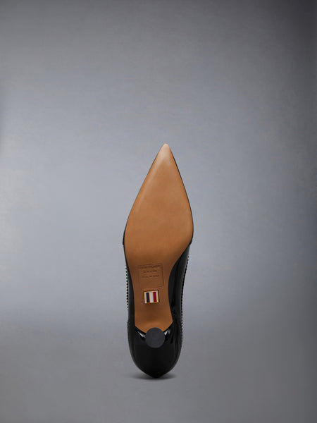SOFT PATENT WINGTIP PUMP 50MM BLACK