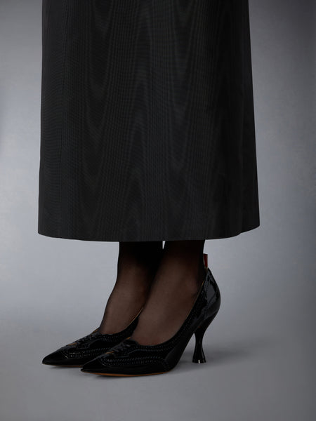 SOFT PATENT WINGTIP PUMP 90MM BLACK