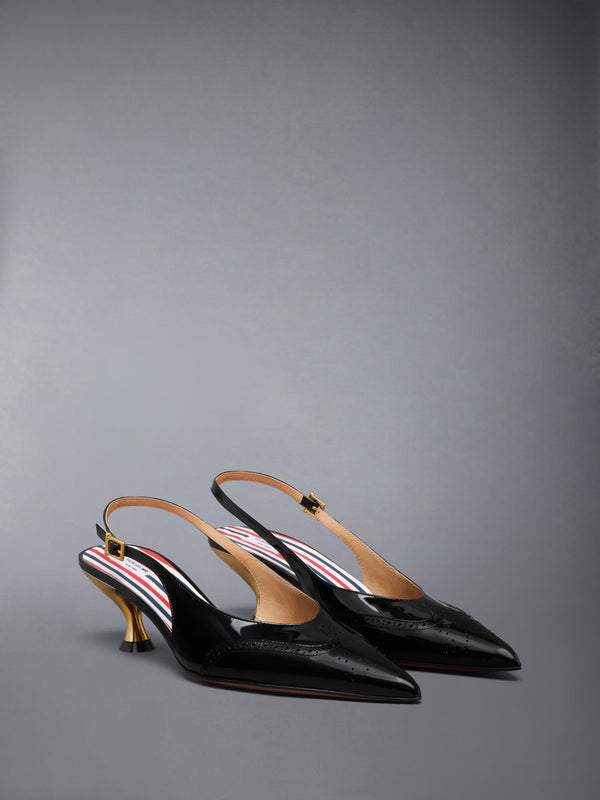 SOFT PATENT WINGTIP SLINGBACK 50MM - image 2