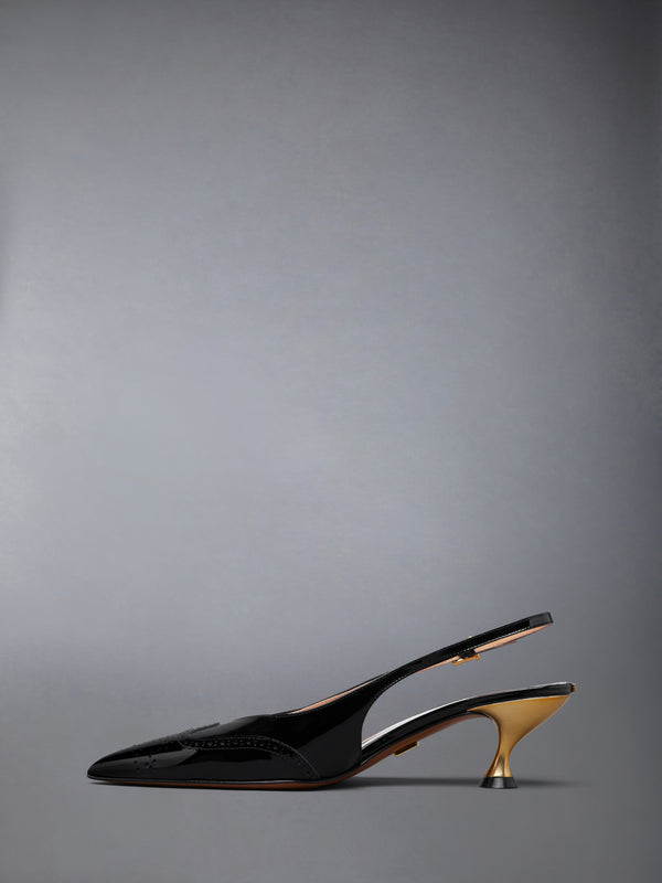 SOFT PATENT WINGTIP SLINGBACK 50MM - image 3