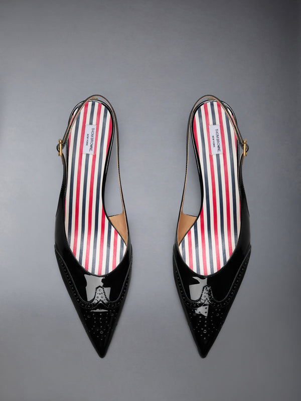 SOFT PATENT WINGTIP SLINGBACK 50MM - image 5