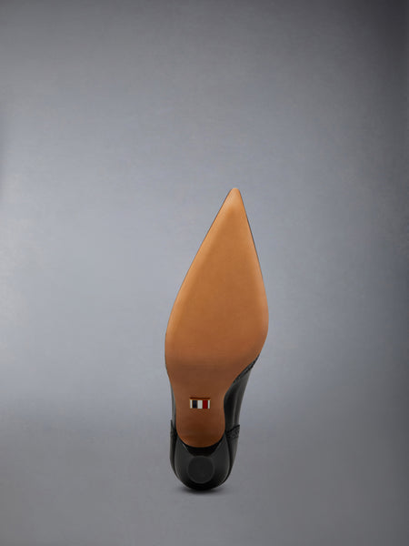 レザーウィングチップ パンプ 90MM 黒