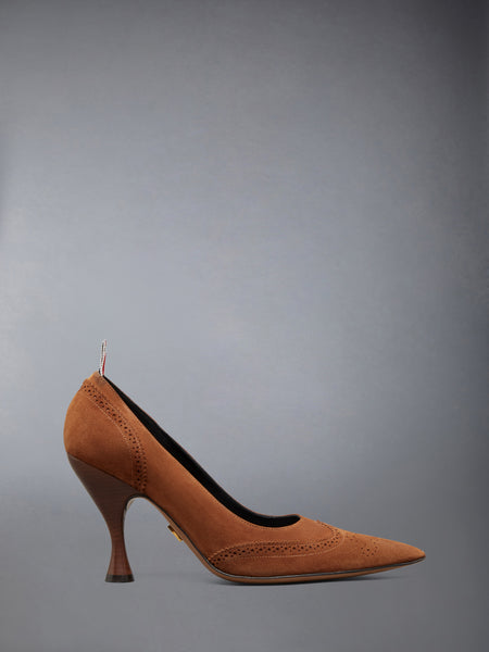 VELUKID WINGTIP PUMP 90MM CARAMEL