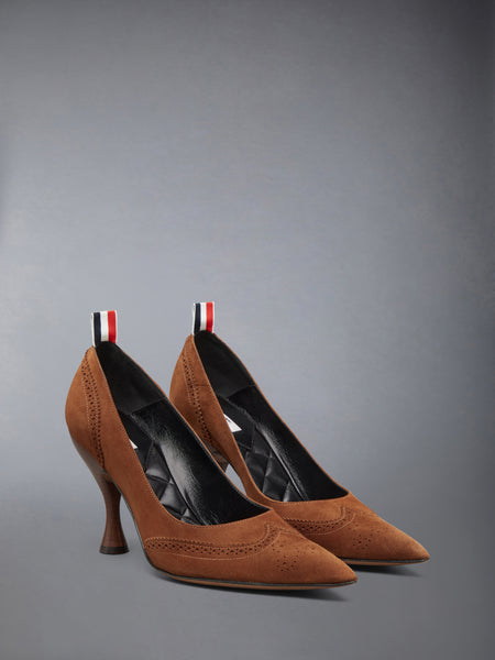VELUKID WINGTIP PUMP 90MM CARAMEL