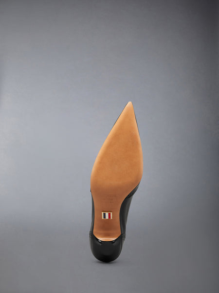 LEATHER WINGTIP PUMP 50MM BLACK