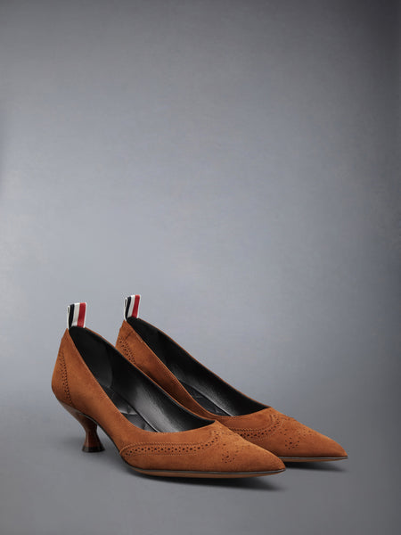VELUKID WINGTIP PUMP 50MM CARAMEL
