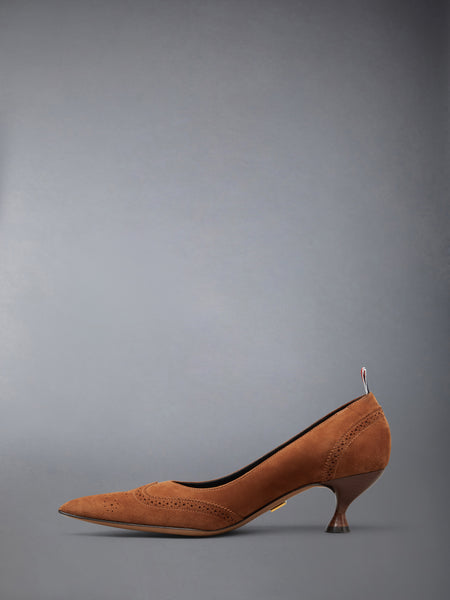 VELUKID WINGTIP PUMP 50MM CARAMEL
