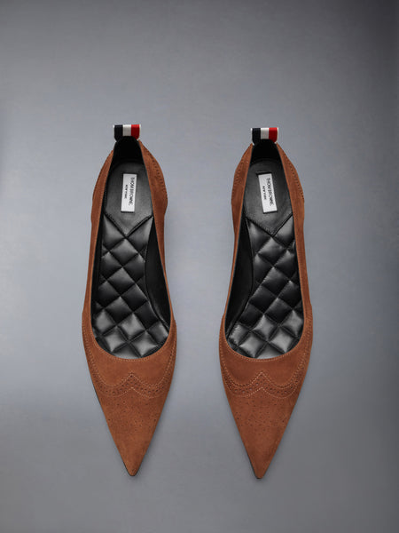VELUKID WINGTIP PUMP 50MM CARAMEL