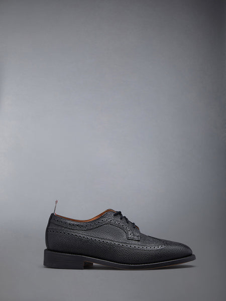 PEBBLE GRAIN LEATHER SOLE LONGWING BROGUE BLACK