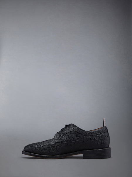 PEBBLE GRAIN LEATHER SOLE LONGWING BROGUE BLACK