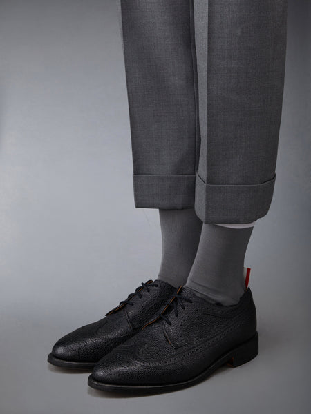 PEBBLE GRAIN LEATHER SOLE LONGWING BROGUE BLACK