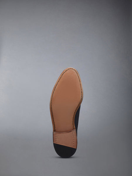 PEBBLE GRAIN LEATHER SOLE LONGWING BROGUE BLACK