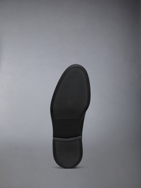 PEBBLE GRAIN LIGHTWEIGHT RUBBER SOLE CLASSIC LONGWING BROGUES BLACK