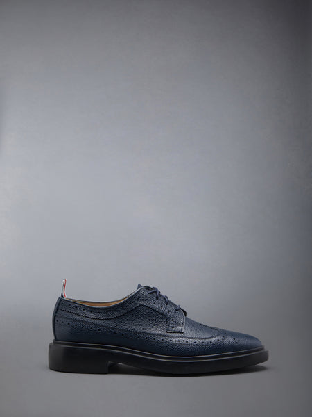 PEBBLE GRAIN LIGHTWEIGHT RUBBER SOLE CLASSIC LONGWING BROGUES NAVY