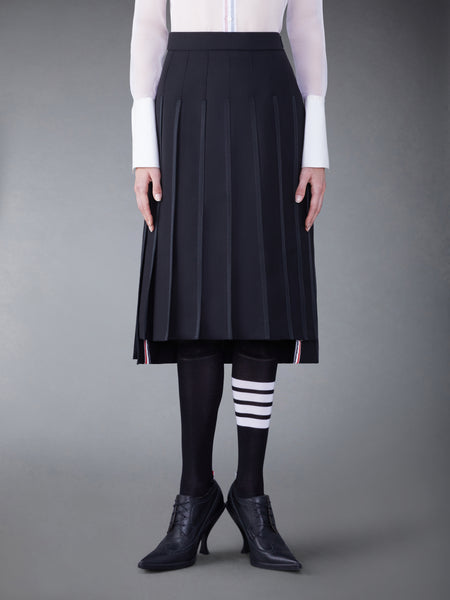 CLASSIC TIPPING PLEATED SKIRT BLACK