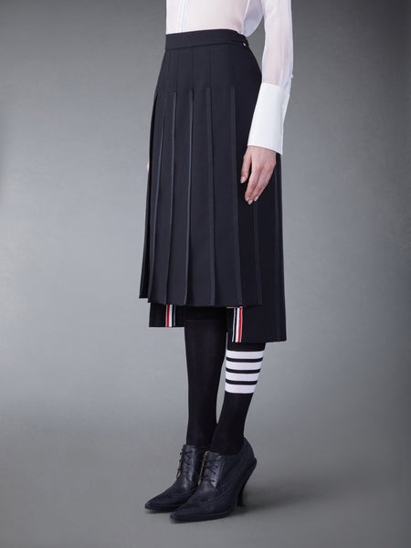 CLASSIC TIPPING PLEATED SKIRT BLACK
