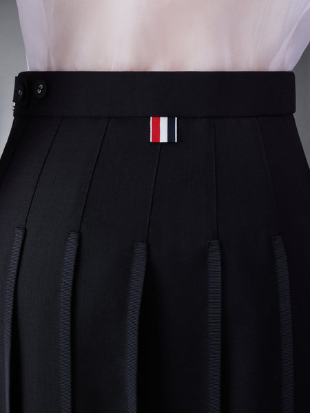 CLASSIC TIPPING PLEATED SKIRT BLACK