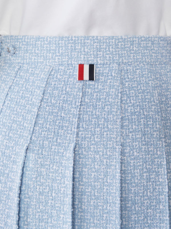 SOLID TWEED KNEE LENGTH PLEATED SKIRT - image 6