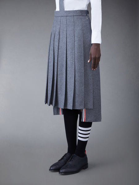 WOOL FLANNEL 2003 CLASSIC PLEATED SKIRT MED GREY
