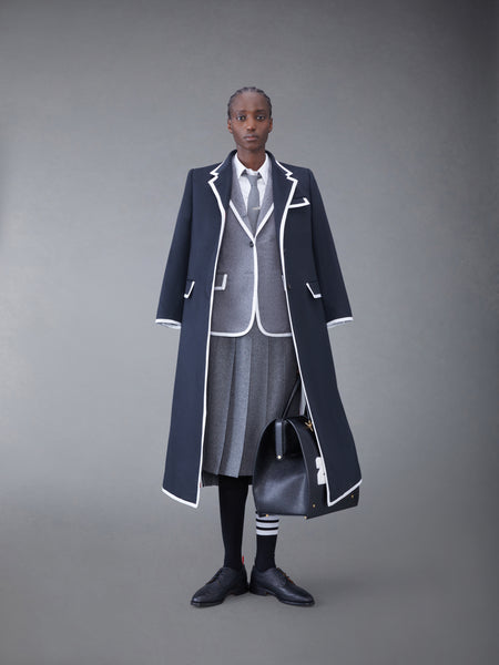 WOOL FLANNEL 2003 CLASSIC PLEATED SKIRT MED GREY