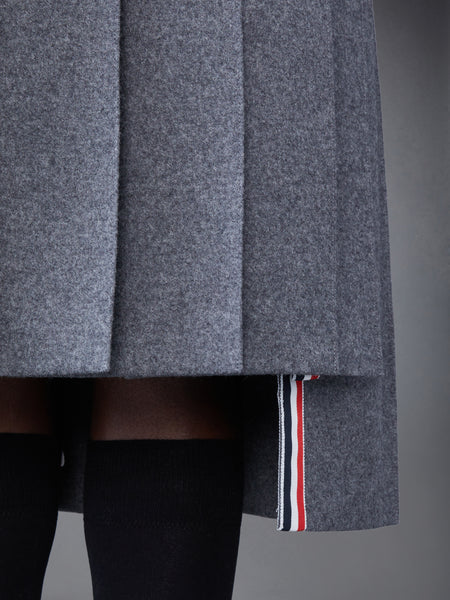 WOOL FLANNEL 2003 CLASSIC PLEATED SKIRT MED GREY