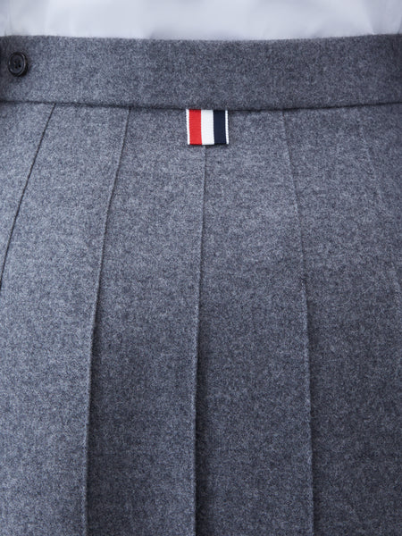 WOOL FLANNEL 2003 CLASSIC PLEATED SKIRT MED GREY