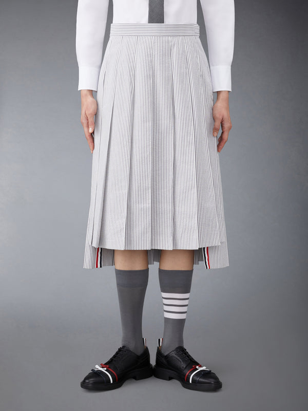SEERSUCKER PLEATED SKIRT - featured image