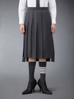 SUPER 120'S TWILL PLEATED SKIRT