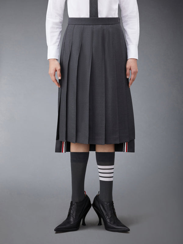 SUPER 120'S TWILL PLEATED SKIRT - featured image
