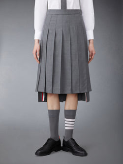SUPER 120'S TWILL PLEATED SKIRT