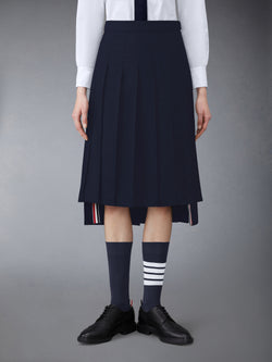 SUPER 120'S TWILL PLEATED SKIRT