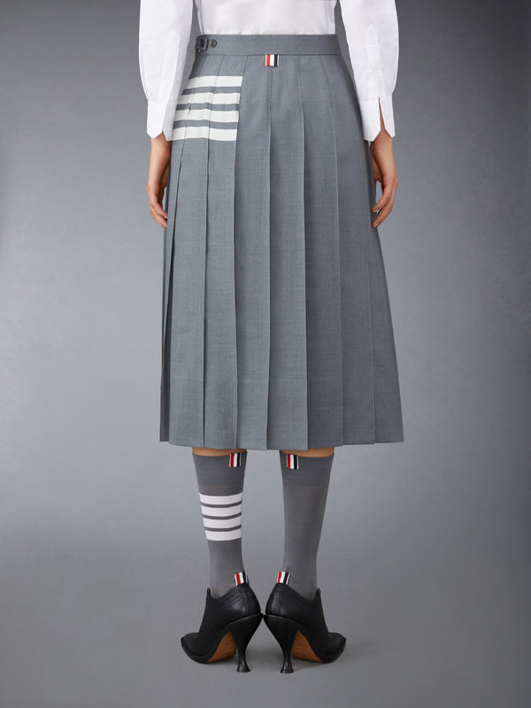 PLAIN WEAVE 4-BAR PLEATED SKIRT - image 3