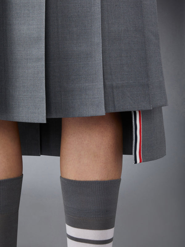 PLAIN WEAVE 4-BAR PLEATED SKIRT - image 5