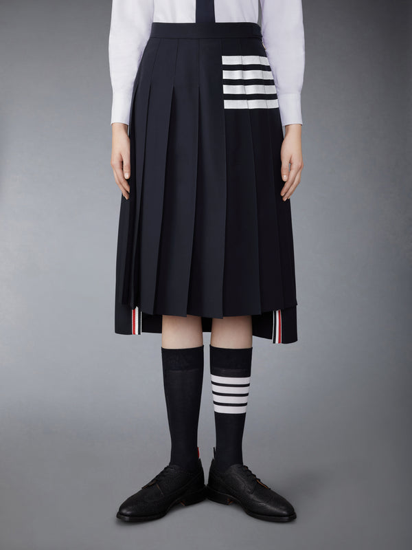 平織り 4-BAR ミディプリーツスカート - image 1