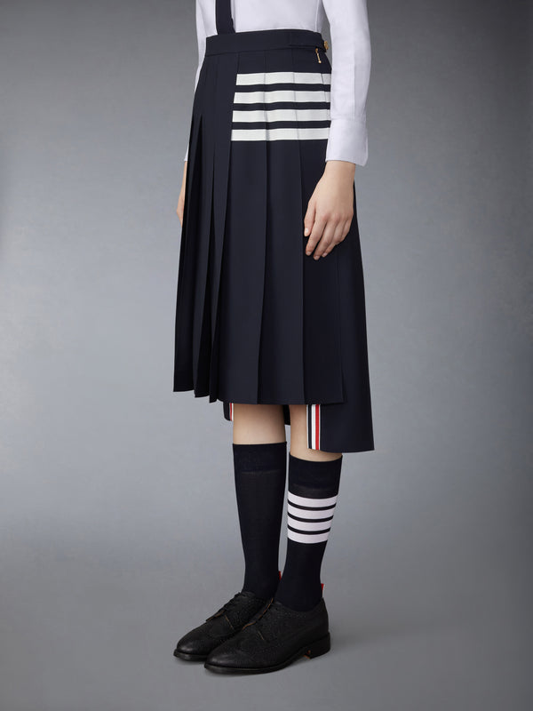 平織り 4-BAR ミディプリーツスカート - image 2