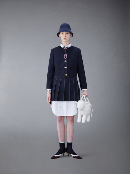 FRESCO MINI PLEATED SKIRT NAVY