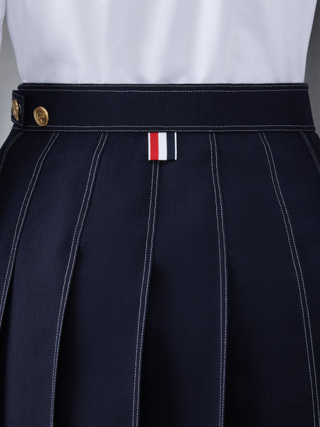 FRESCO MINI PLEATED SKIRT NAVY