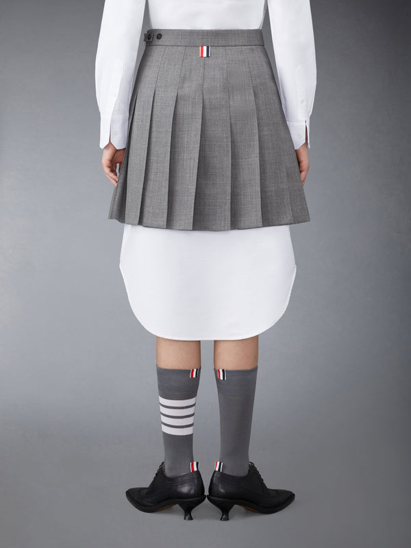 WOOL FRESCO PLEATED MINI SKIRT - image 3