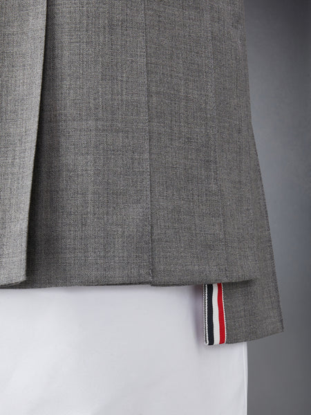 WOOL FRESCO PLEATED MINI SKIRT MED GREY